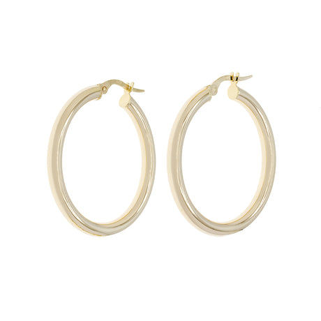 14K Yellow Gold Hoop Earrings Fine Jewellery Modaselle