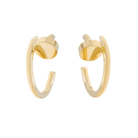 Cartier 18K Yellow Gold Juste Un Clou Hoop Earrings SM Designer Jewellery Cartier