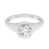 18K White Gold 1.17 Carat Diamond Illusion Solitaire Ring Fine Jewellery Modaselle