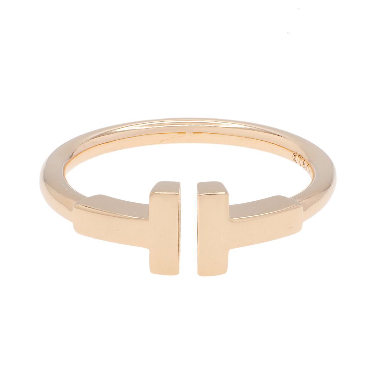 Tiffany & Co. 18K Rose Gold T Wire Ring Designer Jewellery Tiffany and Co