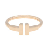 Tiffany & Co. 18K Rose Gold T Wire Ring Designer Jewellery Tiffany and Co