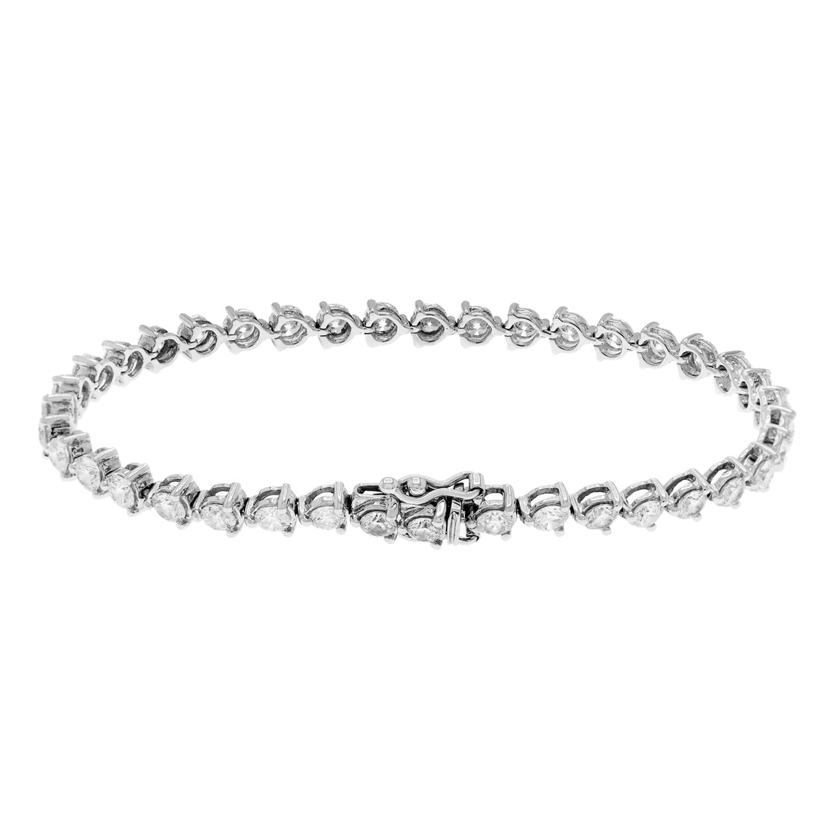 18K White Gold 4.62 Carat Tennis Bracelet