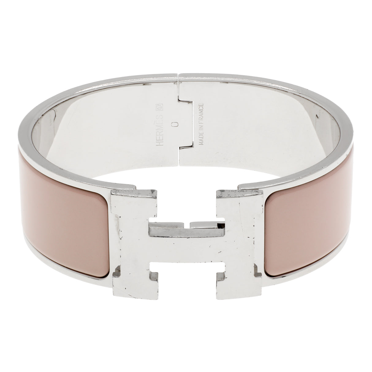 Hermes Mauve Pale Enamel Clic Clac H Bracelet