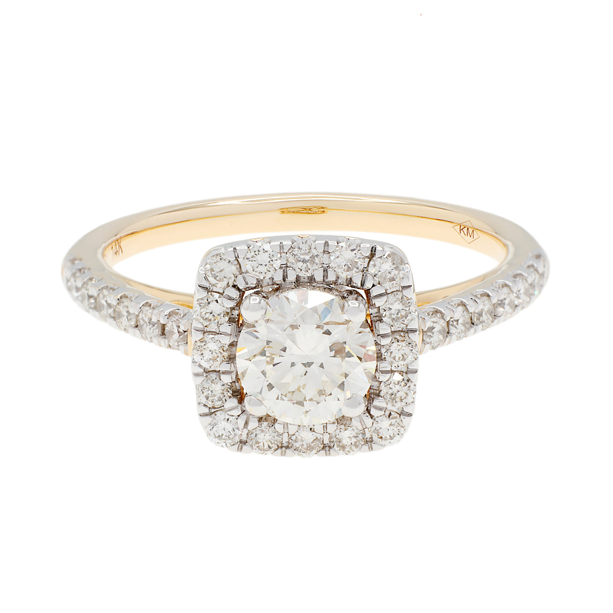 14K Yellow Gold 1.11 Carat Diamond Ring Fine Jewellery Modaselle