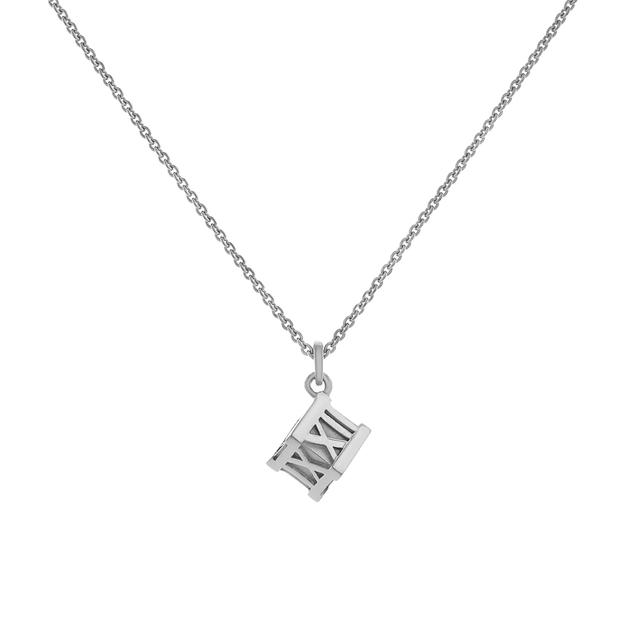 Tiffany & Co. Sterling Silver Atlas Cube Pendant Necklace – Modaselle