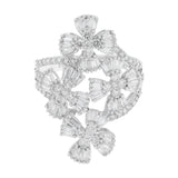 18K White Gold 1.22 Carat Quatrefoil Diamond Cluster Ring Fine Jewellery Modaselle