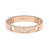 Gucci 18K Rose Gold Icon Heart Band Ring Designer Jewellery Gucci