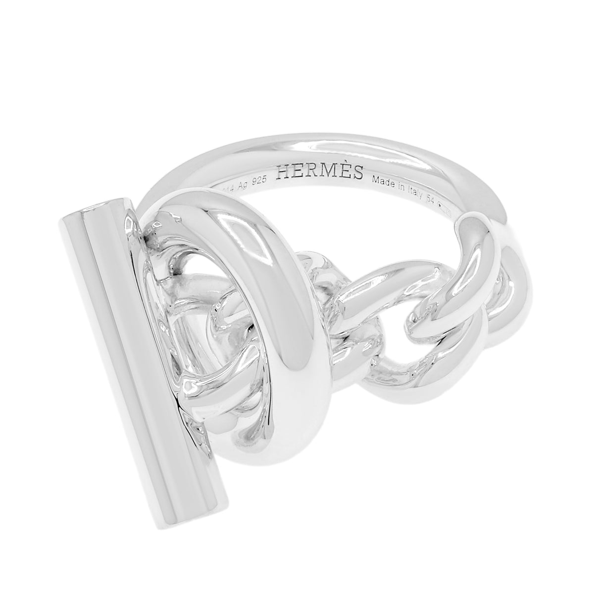 Hermes Sterling Silver Large Croisette Ring Designer Jewellery Hermes