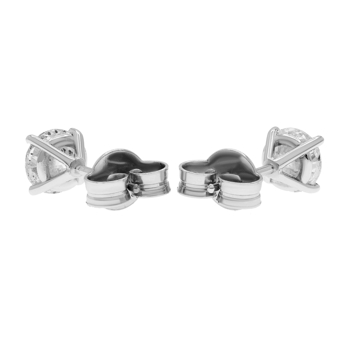 18K White Gold 1.24 Carat Diamond Stud Earrings