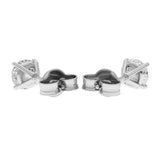 18K White Gold 1.24 Carat Diamond Stud Earrings