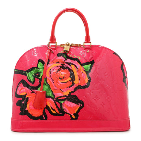 Louis Vuitton Rose Pop Vernis Roses Alma GM Handbags Louis Vuitton