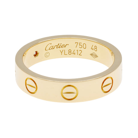 Cartier 18K Yellow Gold 1 Diamond Love Wedding Band Designer Jewellery Cartier