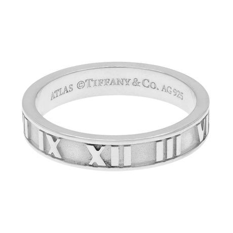 Tiffany & Co. Sterling Silver Narrow Atlas Band Ring Jewellery Tiffany and Co