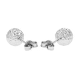 14K White Gold Diamond Cut Ball Stud Earrings Fine Jewellery Modaselle