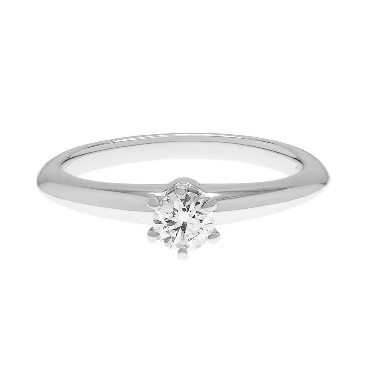 Tiffany & Co. Platinum 0.21 Carat Diamond Solitaire Engagement Ring Designer Jewellery Tiffany and Co