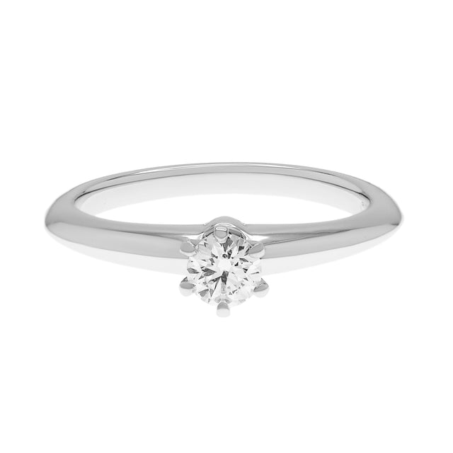 Tiffany & Co. Platinum 0.21 Carat Diamond Solitaire Engagement Ring Designer Jewellery Tiffany and Co