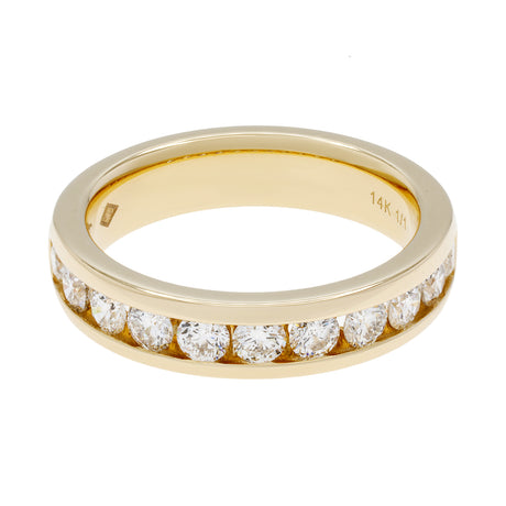 14K Yellow Gold 1.00 Carat Diamond Channel Set Ring Fine Jewellery Modaselle