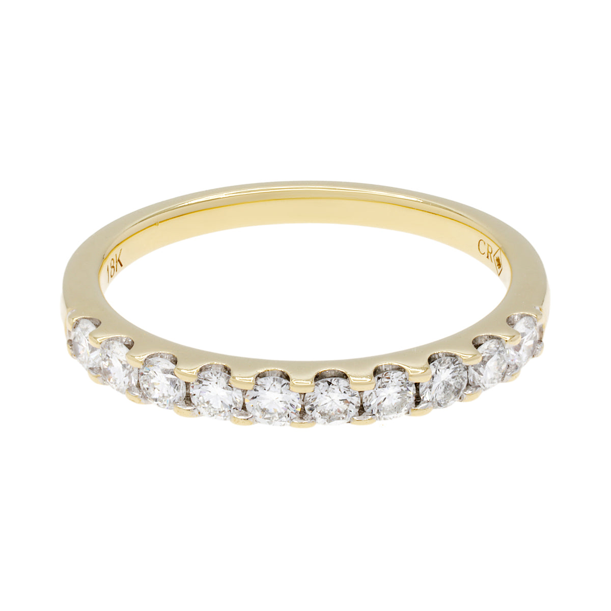 18K Yellow Gold 0.45ct Diamond Band Ring Fine Jewellery Modaselle