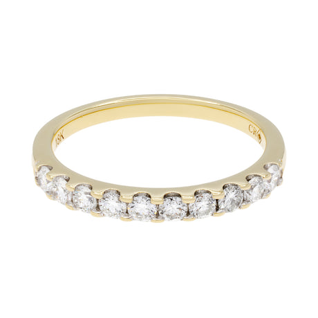 18K Yellow Gold 0.45ct Diamond Band Ring Fine Jewellery Modaselle