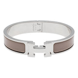 Hermes Marron Glace Enamel Clic H Bracelet