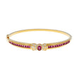 18K Yellow Gold Fancy Pink Sapphire Diamond Bow Bracelet Fine Jewellery Modaselle