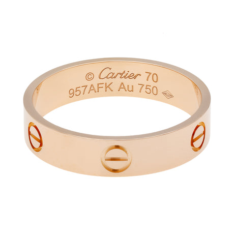 Cartier 18K Rose Gold Classic Love Ring Designer Jewellery Cartier