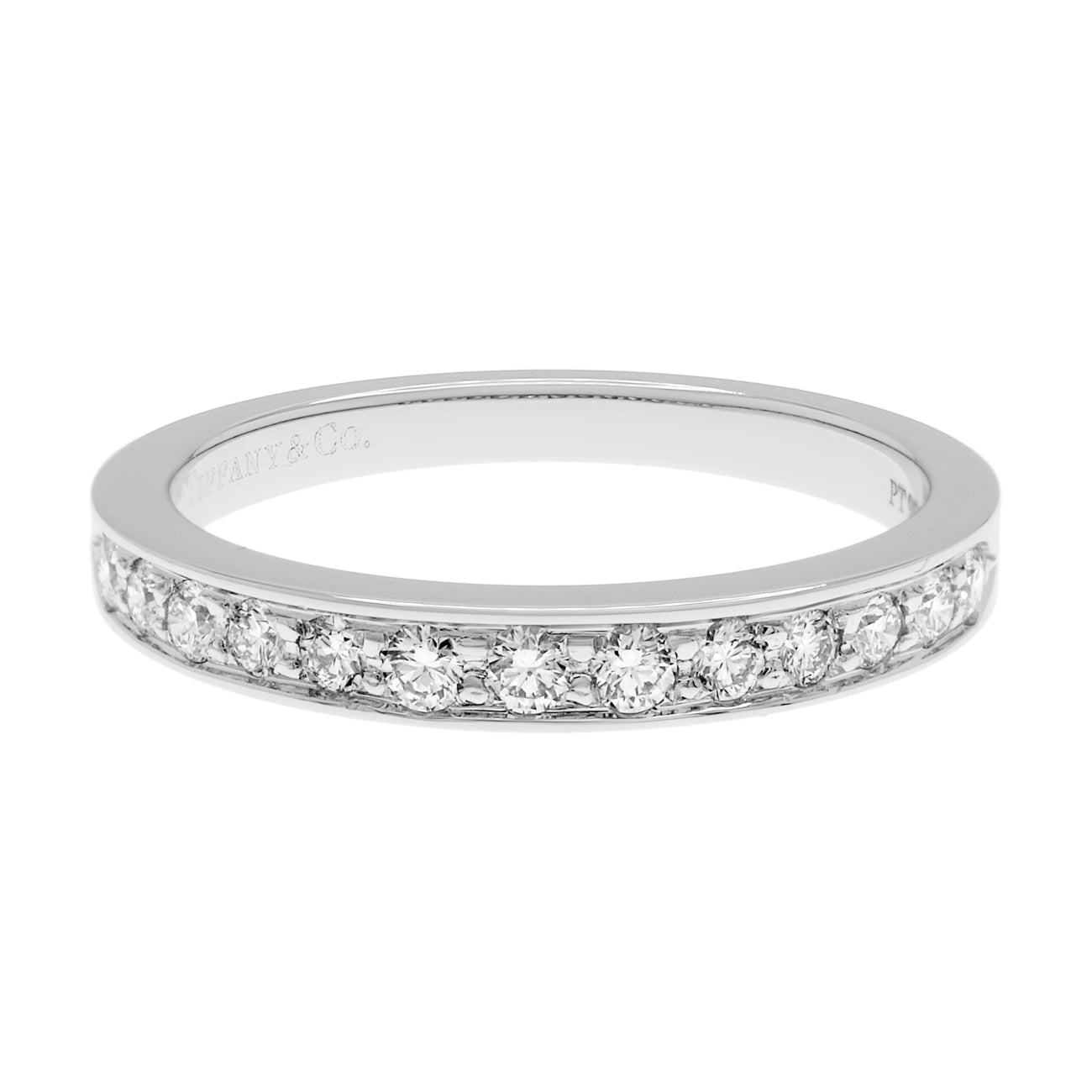 Tiffany Co. Platinum Diamond Legacy Half Eternity Band Modaselle
