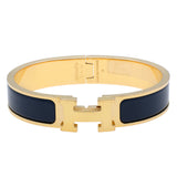 Hermes Blue Enamel Clic H Bracelet