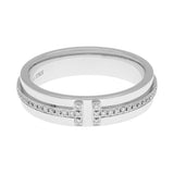 Tiffany & Co. 18K White Gold Diamond Narrow T Ring Designer Jewellery Tiffany and Co