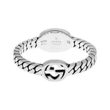 Gucci Sterling Silver Enamel Interlocking G Chain Ring Designer Jewellery Gucci