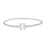 Tiffany & Co. 18K White Gold T Wire Bracelet Designer Jewellery Tiffany and Co