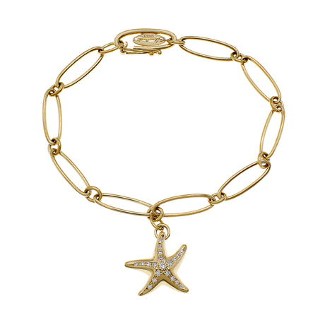 Tiffany & Co. 18K Yellow Gold Diamond Starfish Bracelet Designer Jewellery Tiffany and Co