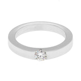 Cartier 18K White Gold 0.21 Carat Diamond Solitaire Ring Designer Jewellery Cartier