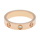 Cartier 18K Rose Gold Diamond Love Wedding Band Designer Jewellery Cartier