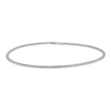 14K White Gold Blasted Bangle