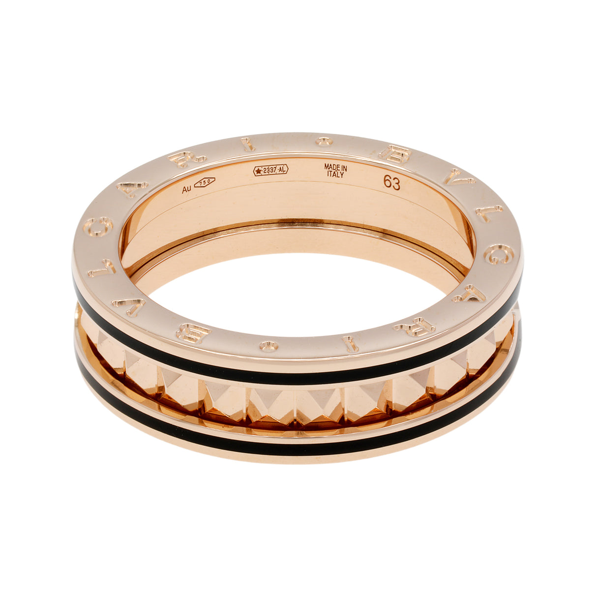 Bulgari 18K Rose Gold B.zero1 Rock One-Band Ring Designer Jewellery Bulgari