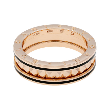 Bulgari 18K Rose Gold B.zero1 Rock One-Band Ring Designer Jewellery Bulgari