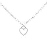Tiffany & Co. 18K White Gold Sentimental Heart Pendant Necklace Designer Jewellery Tiffany and Co
