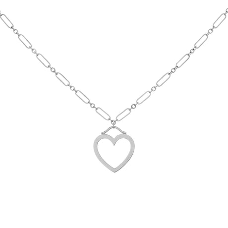 Tiffany & Co. 18K White Gold Sentimental Heart Pendant Necklace Designer Jewellery Tiffany and Co