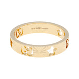 Gucci 18K Yellow Gold Icon Heart Band Ring Designer Jewellery Gucci