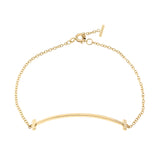 Tiffany & Co. 18K Yellow Gold T Smile Bracelet Designer Jewellery Tiffany and Co