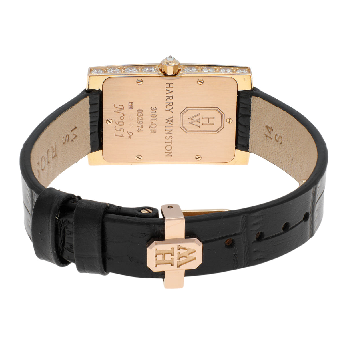 Harry Winston 18K Rose Gold Diamond Avenue Classic Quartz Watches Harry Winston