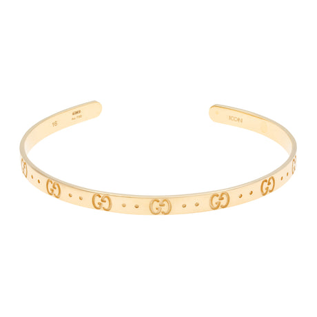 Gucci 18K Yellow Gold Icon Bracelet Designer Jewellery Gucci