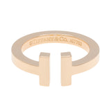 Tiffany & Co. 18K Rose Gold T Square Ring Designer Jewellery Tiffany and Co