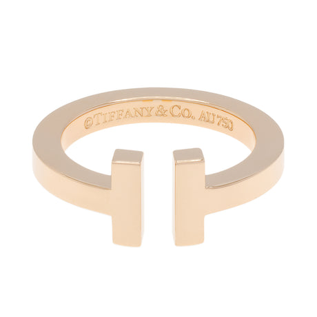 Tiffany & Co. 18K Rose Gold T Square Ring Designer Jewellery Tiffany and Co