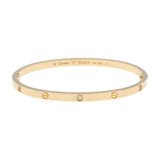 Cartier 18K Yellow Gold 6 Diamond Small Love Bracelet Designer Jewellery Cartier