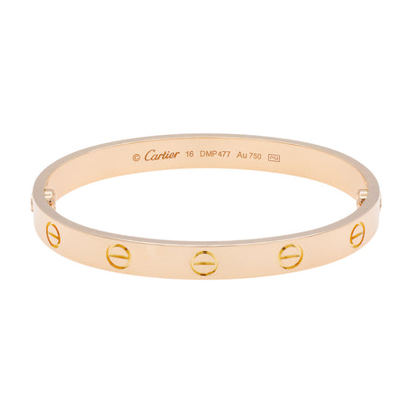 Cartier 18K Rose Gold Classic Love Bracelet Designer Jewellery Cartier