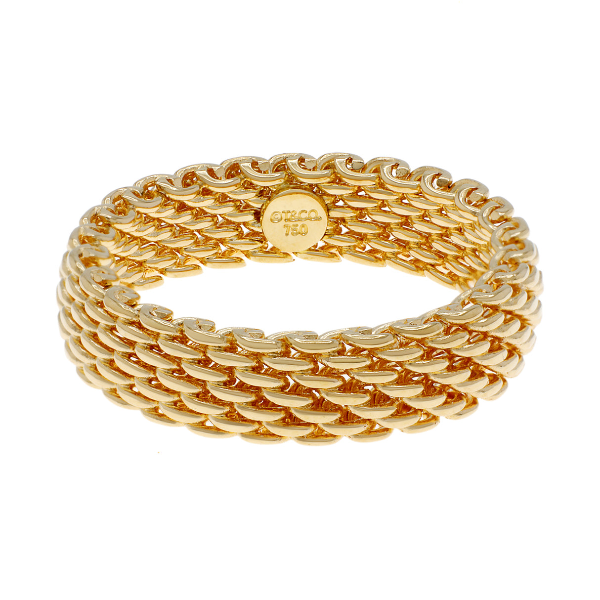 Tiffany & Co. 18K Yellow Gold Somerset Band Ring Designer Jewellery Tiffany and Co