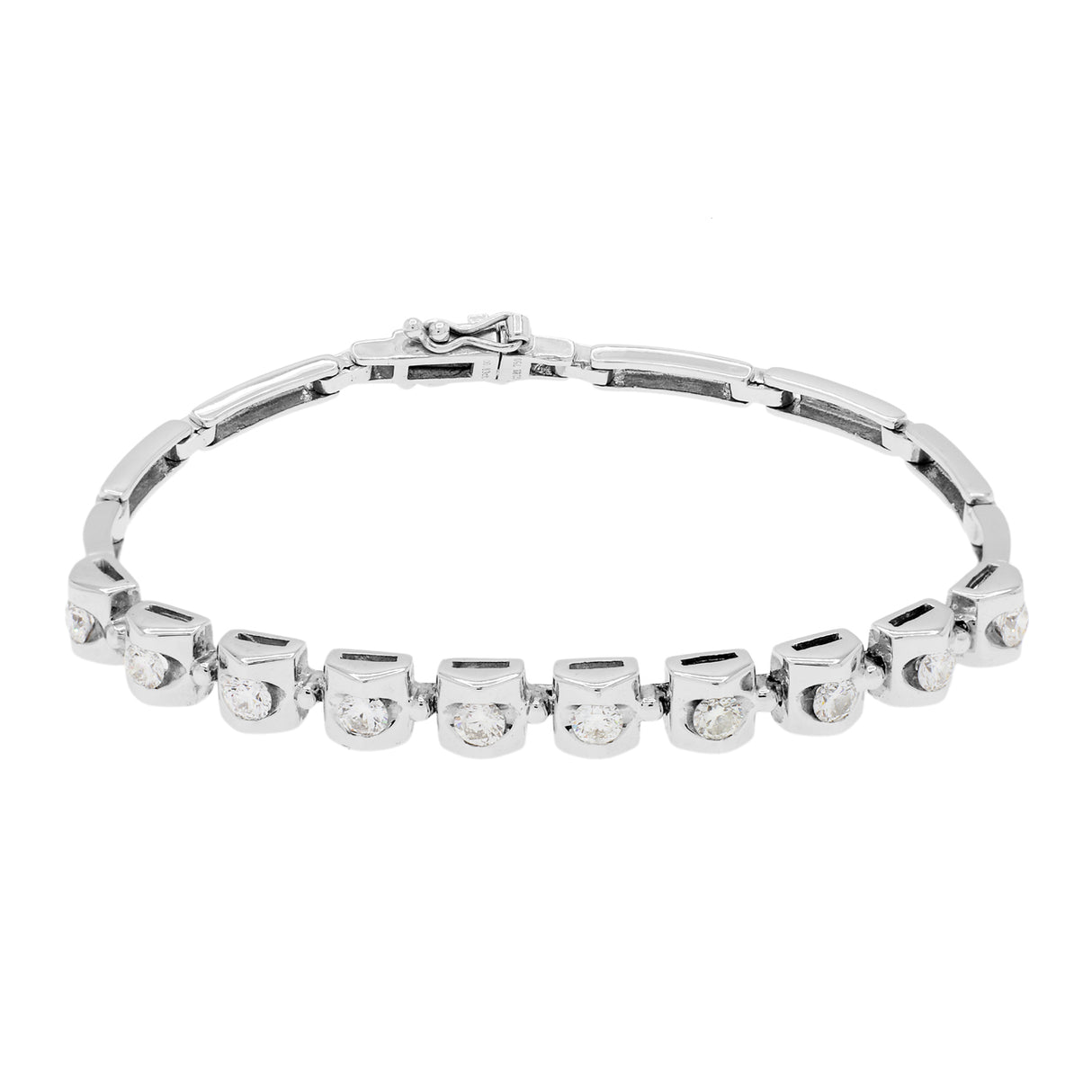 18K White Gold 0.83 Carat Diamond Bracelet Fine Jewellery Modaselle