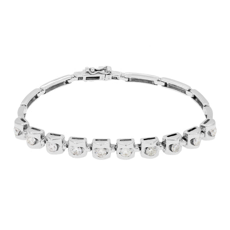 18K White Gold 0.83 Carat Diamond Bracelet Fine Jewellery Modaselle